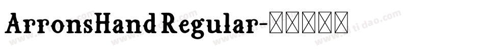 ArronsHand Regular字体转换